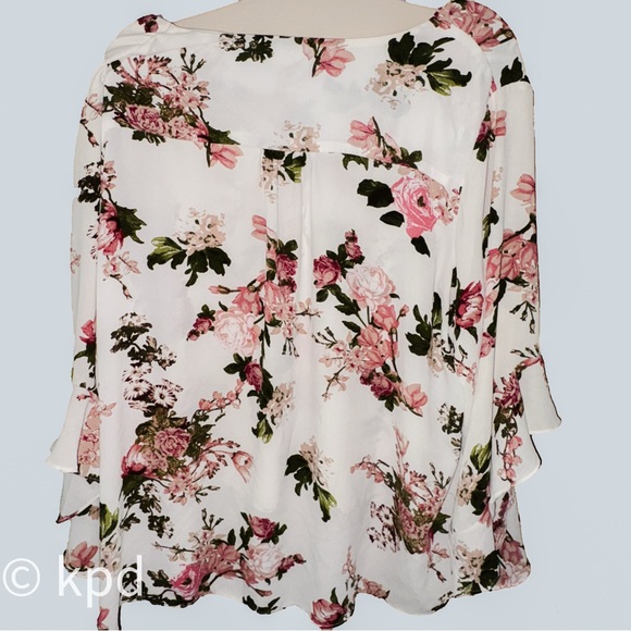 Alfani Flutter Sleeved layered top Sz. 2X - Picture 7 of 7